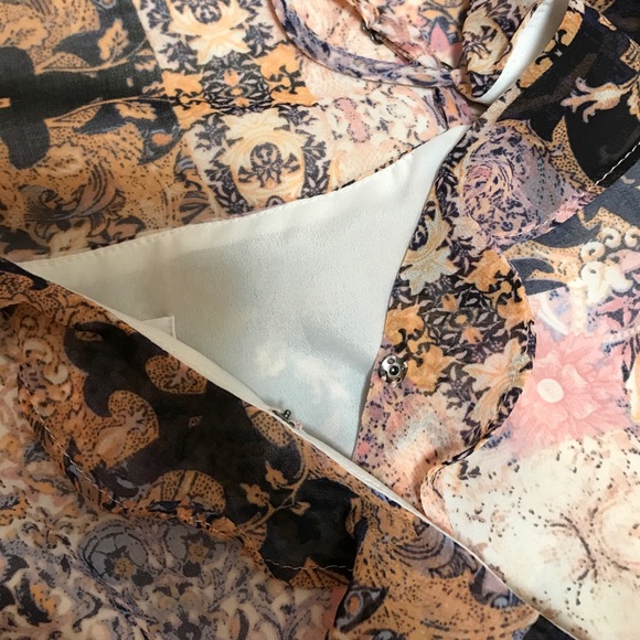 BCBGeneration Wrap Front Ruffle Romper - Picture 5 of 6